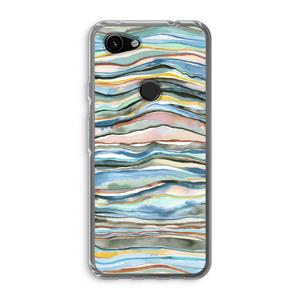 CaseCompany Watercolor Agate: Google Pixel 3a Transparant Hoesje