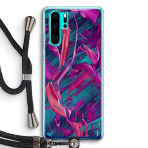CaseCompany Pink Clouds: Huawei P30 Pro Transparant Hoesje met koord