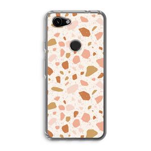 CaseCompany Terrazzo N°18: Google Pixel 3a Transparant Hoesje
