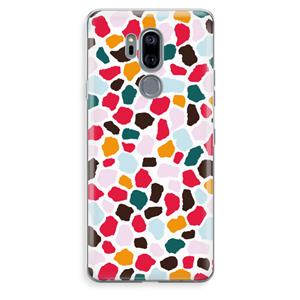 CaseCompany Colored Giraffe: LG G7 Thinq Transparant Hoesje