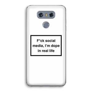 CaseCompany I'm dope: LG G6 Transparant Hoesje