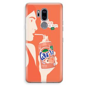 CaseCompany Peach please!: LG G7 Thinq Transparant Hoesje