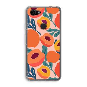 CaseCompany Perzik: Google Pixel 3a Transparant Hoesje