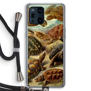 CaseCompany Haeckel Chelonia: Oppo Find X3 Pro Transparant Hoesje met koord