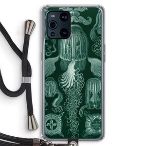 CaseCompany Haeckel Cubomedusae: Oppo Find X3 Pro Transparant Hoesje met koord