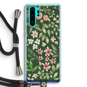 CaseCompany Botanical green sweet flower heaven: Huawei P30 Pro Transparant Hoesje met koord
