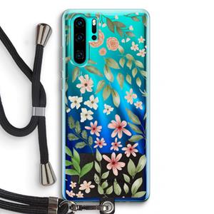 CaseCompany Botanical sweet flower heaven: Huawei P30 Pro Transparant Hoesje met koord