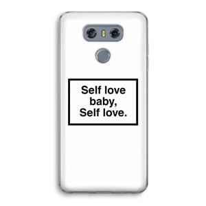 CaseCompany Self love: LG G6 Transparant Hoesje