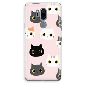 CaseCompany Katten: LG G7 Thinq Transparant Hoesje