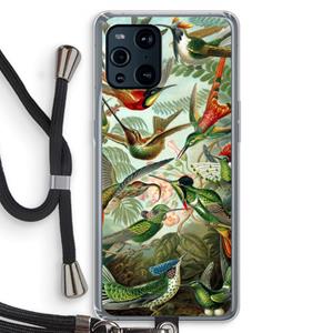 CaseCompany Haeckel Trochilidae: Oppo Find X3 Pro Transparant Hoesje met koord