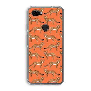 CaseCompany Cheetah: Google Pixel 3a Transparant Hoesje