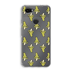 CaseCompany Bananas: Google Pixel 3a Transparant Hoesje