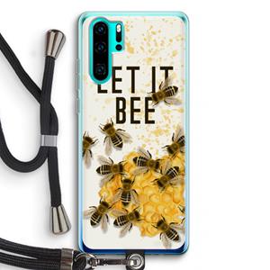 CaseCompany Let it bee: Huawei P30 Pro Transparant Hoesje met koord