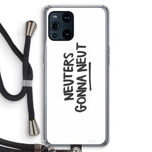 CaseCompany Neuters: Oppo Find X3 Pro Transparant Hoesje met koord