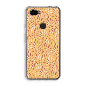 CaseCompany Camouflage: Google Pixel 3a Transparant Hoesje