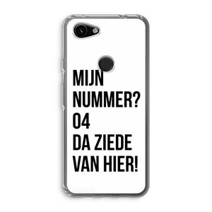 CaseCompany Da ziede van hier: Google Pixel 3a Transparant Hoesje