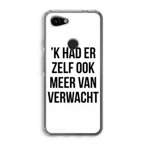 CaseCompany Meer verwacht: Google Pixel 3a Transparant Hoesje