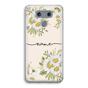 CaseCompany Daisies: LG G6 Transparant Hoesje