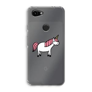 CaseCompany Eenhoorn: Google Pixel 3a Transparant Hoesje