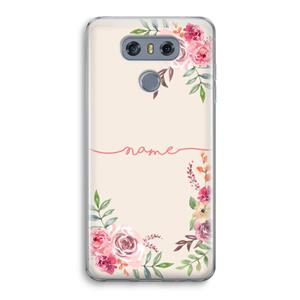 CaseCompany Rozen: LG G6 Transparant Hoesje