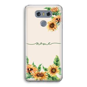 CaseCompany Zonnebloemen: LG G6 Transparant Hoesje