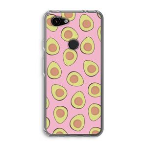 CaseCompany Dancing avocados: Google Pixel 3a Transparant Hoesje