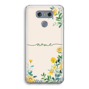 CaseCompany Gele bloemen: LG G6 Transparant Hoesje