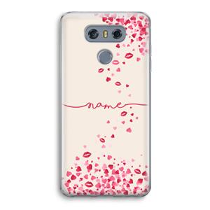 CaseCompany Hartjes en kusjes: LG G6 Transparant Hoesje