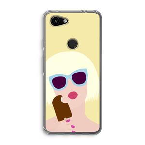 CaseCompany Ice cream: Google Pixel 3a Transparant Hoesje