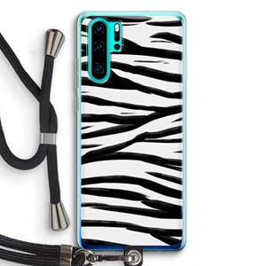 CaseCompany Zebra pattern: Huawei P30 Pro Transparant Hoesje met koord