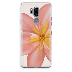 CaseCompany Pink Ellila Flower: LG G7 Thinq Transparant Hoesje