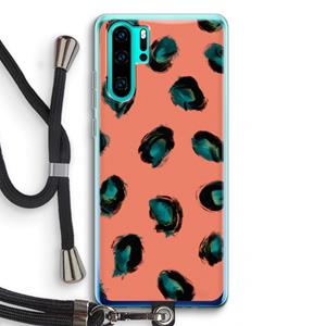 CaseCompany Pink Cheetah: Huawei P30 Pro Transparant Hoesje met koord
