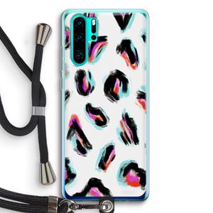 CaseCompany Cheetah color: Huawei P30 Pro Transparant Hoesje met koord