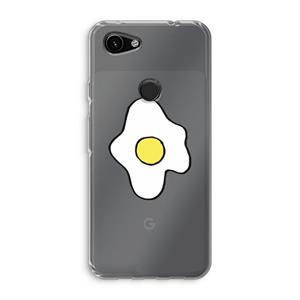 CaseCompany Spiegelei: Google Pixel 3a Transparant Hoesje