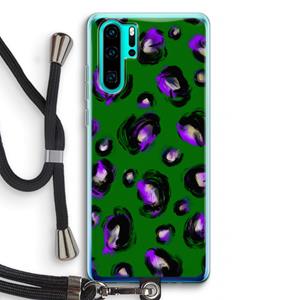 CaseCompany Green Cheetah: Huawei P30 Pro Transparant Hoesje met koord
