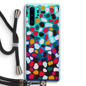 CaseCompany Colored Giraffe: Huawei P30 Pro Transparant Hoesje met koord