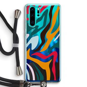 CaseCompany Colored Zebra: Huawei P30 Pro Transparant Hoesje met koord