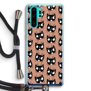 CaseCompany Kat: Huawei P30 Pro Transparant Hoesje met koord