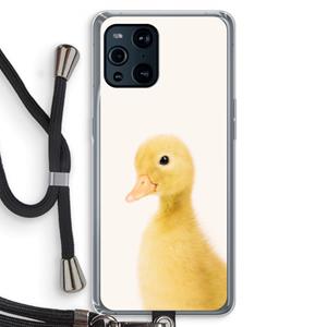 CaseCompany Duke: Oppo Find X3 Pro Transparant Hoesje met koord