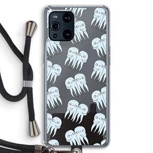 CaseCompany Octopussen: Oppo Find X3 Pro Transparant Hoesje met koord