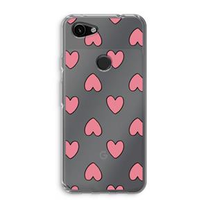CaseCompany Ondersteboven verliefd: Google Pixel 3a Transparant Hoesje