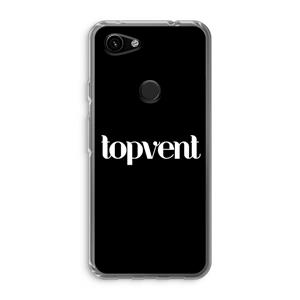 CaseCompany Topvent Zwart: Google Pixel 3a Transparant Hoesje