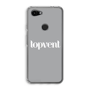 CaseCompany Topvent Grijs Wit: Google Pixel 3a Transparant Hoesje