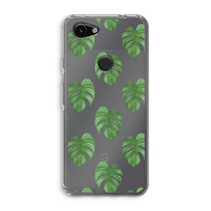 CaseCompany Monstera leaves: Google Pixel 3a Transparant Hoesje