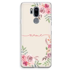 CaseCompany Rozen: LG G7 Thinq Transparant Hoesje
