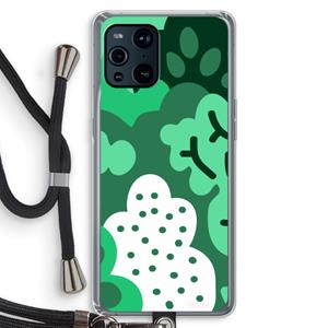 CaseCompany Bushes: Oppo Find X3 Pro Transparant Hoesje met koord