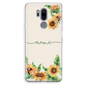 CaseCompany Zonnebloemen: LG G7 Thinq Transparant Hoesje