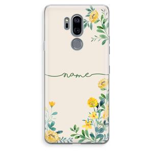 CaseCompany Gele bloemen: LG G7 Thinq Transparant Hoesje