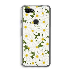 CaseCompany Summer Daisies: Google Pixel 3a Transparant Hoesje