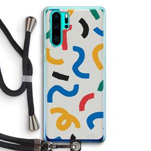 CaseCompany Illustratieve pop 2: Huawei P30 Pro Transparant Hoesje met koord